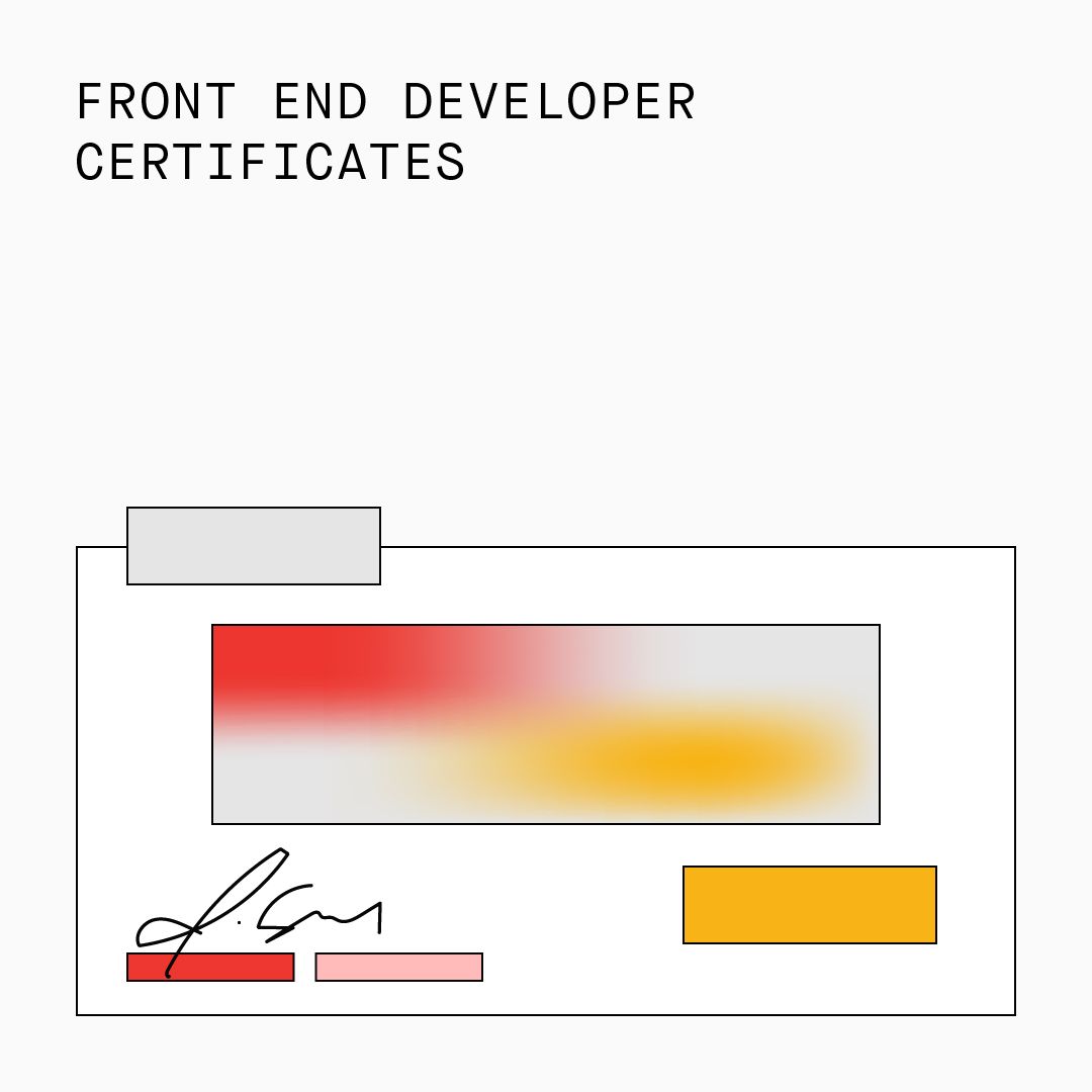 Front-End Developer Certificates